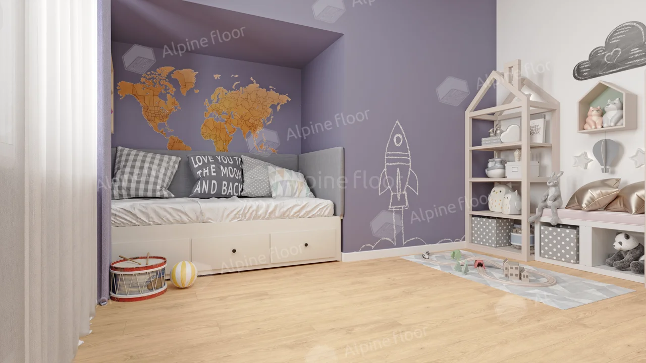 Ламинат SPC Alpine Floor Classic Light Дуб Ваниль Селект ECO 106-33 MC для ванной комнаты