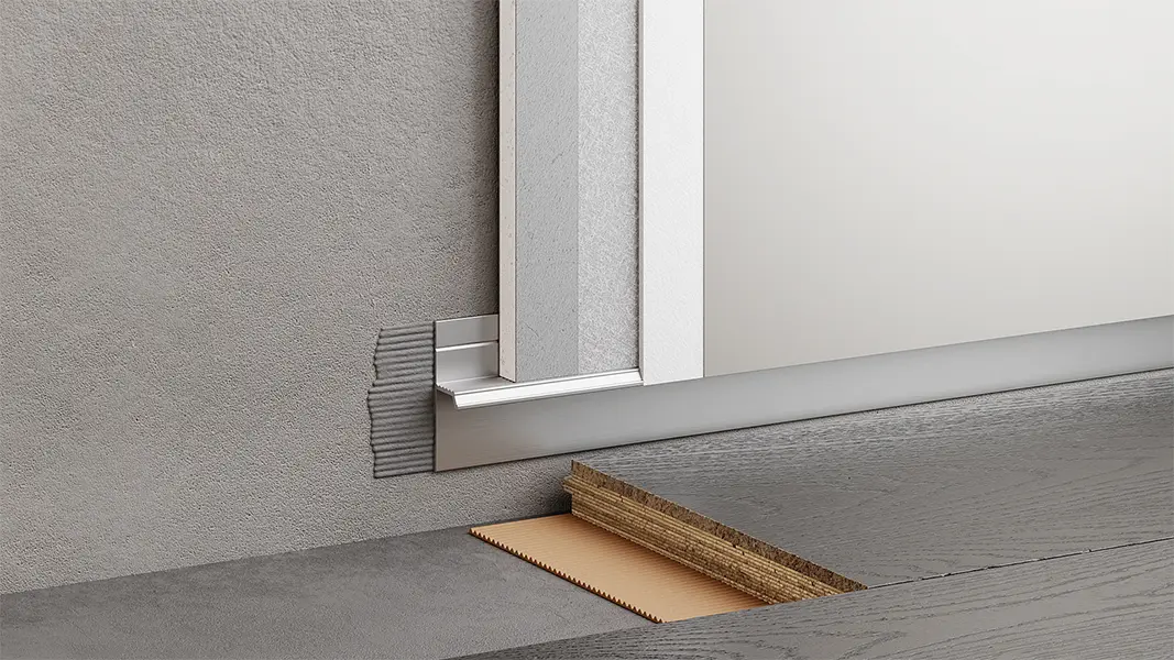 Теневой профиль напольный 20 мм Серебристый без покрытия 98-69-20 купить