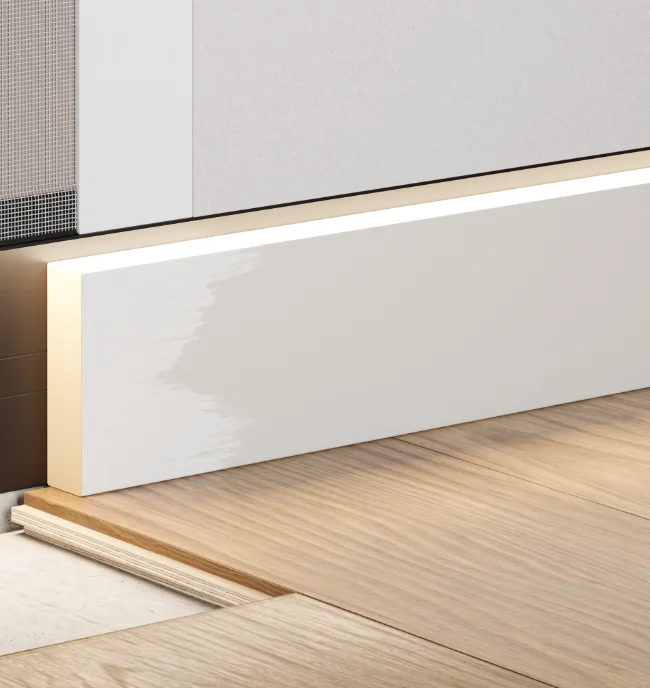 Под покраску плинтус напольный в интерьере