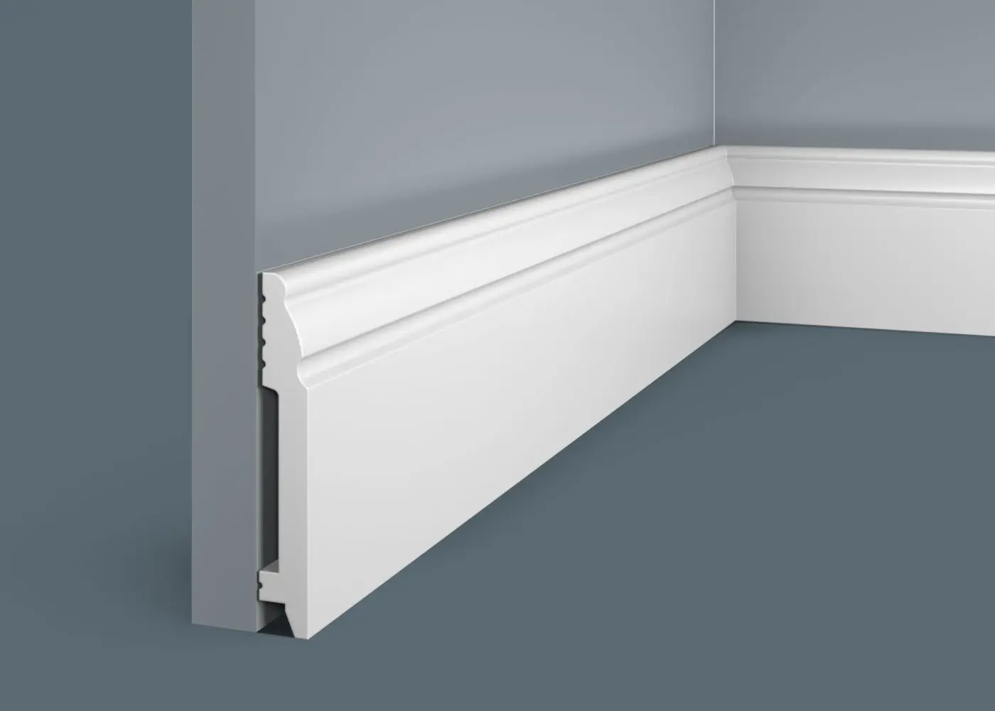 Плинтус из дюрополимера в интерьере