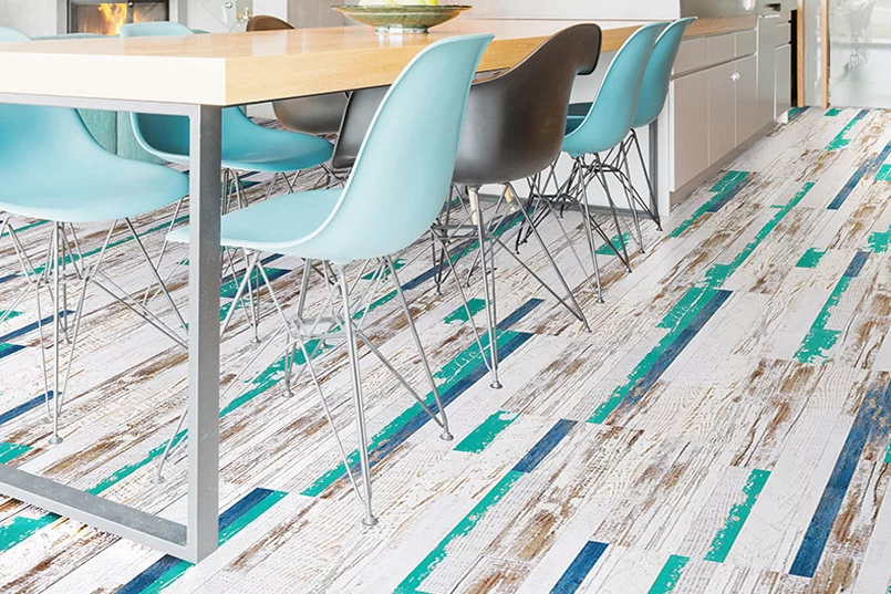 Пробковый пол с дизайном под дерево