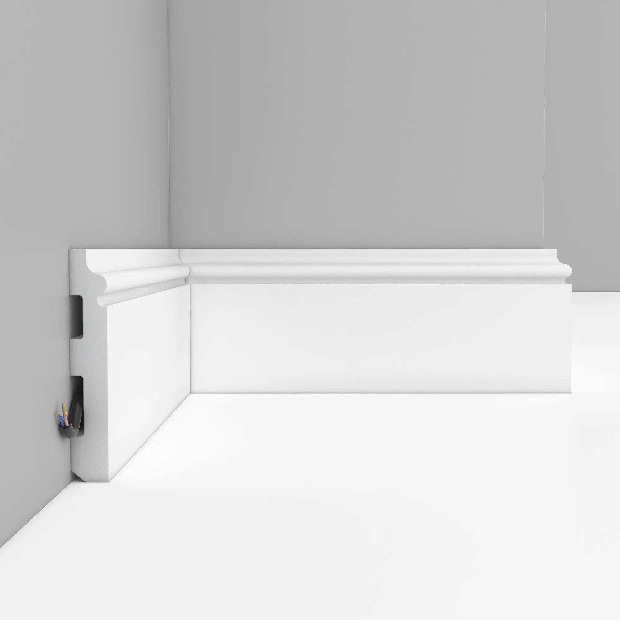 Плинтус из дюрополимера в интерьере