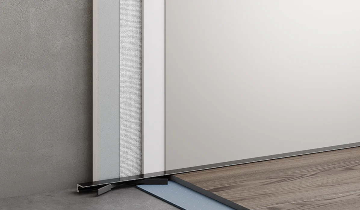 Микроплинтус 11 мм с пружинами черный муар 46-64-79