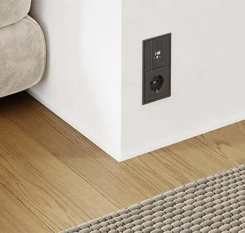 Микроплинтус 11 мм с пружинами белый муар 71-58-09