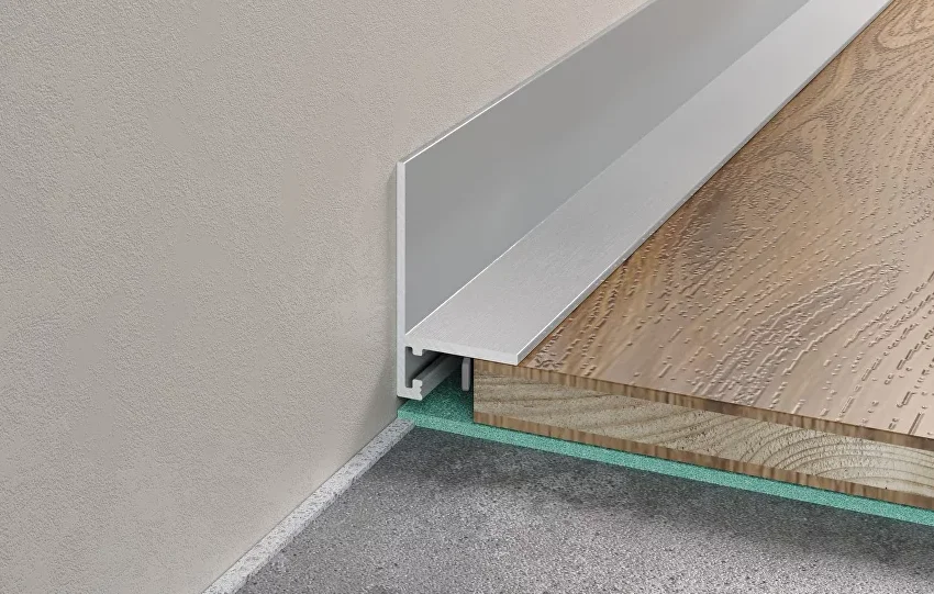 Микроплинтус Laconistiq L MAX серебряный анодированный