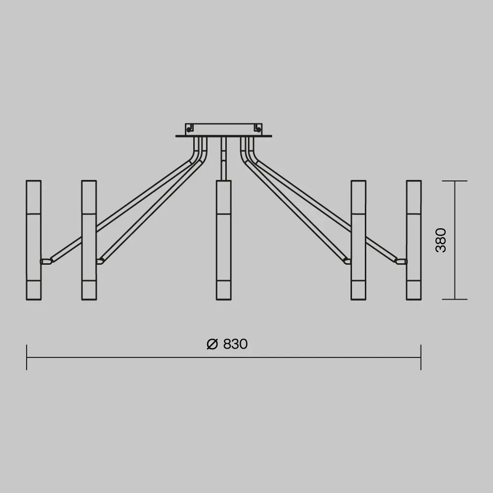 Потолочный светильник Maytoni MOD620CL-16B