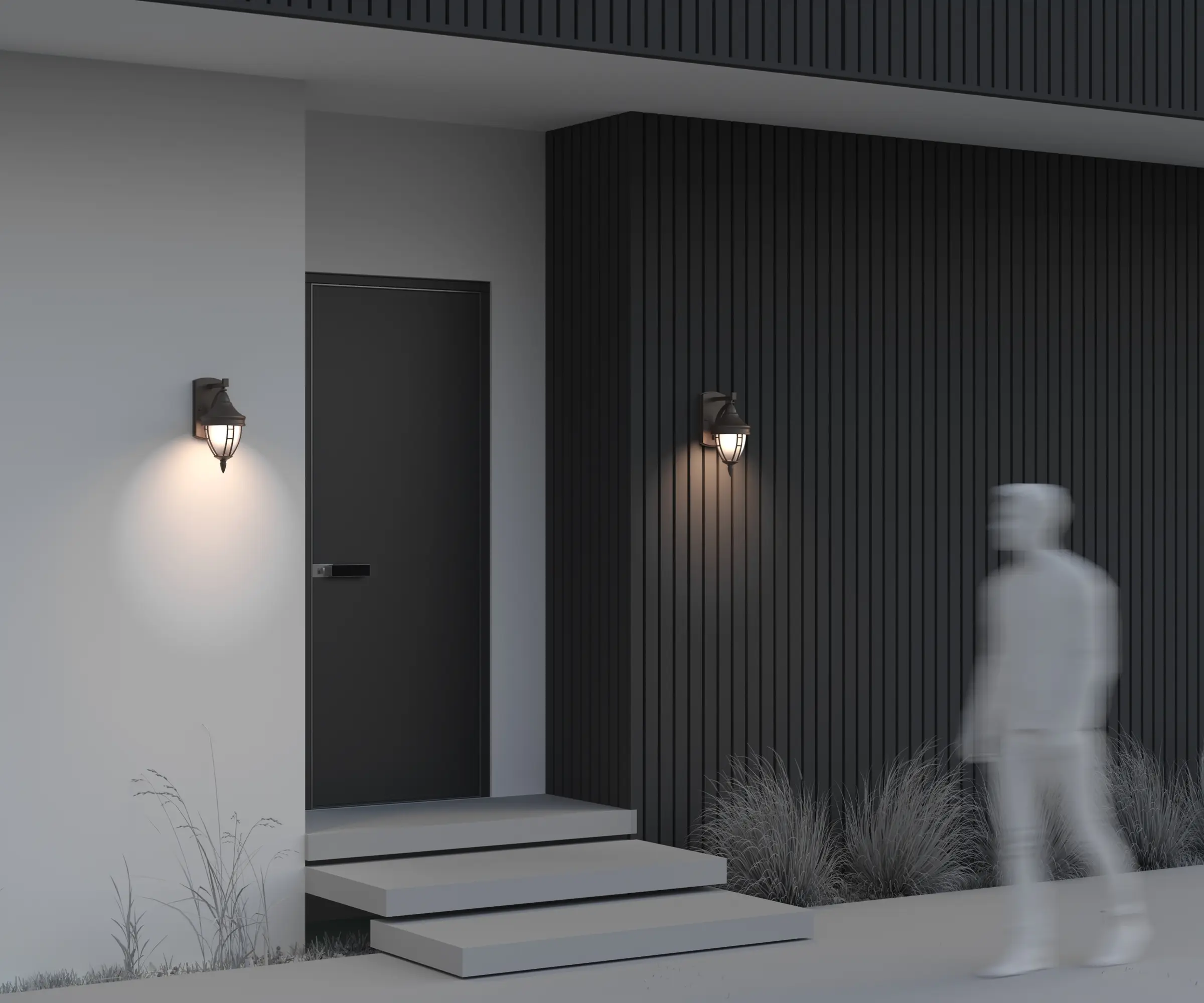 Настенный светильник (бра) Outdoor O027WL-01B