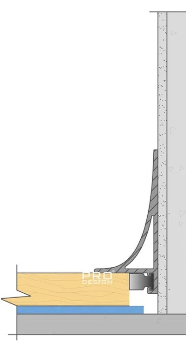 Микро плинтус Pro Design Corner L 584 B Черный анодированный