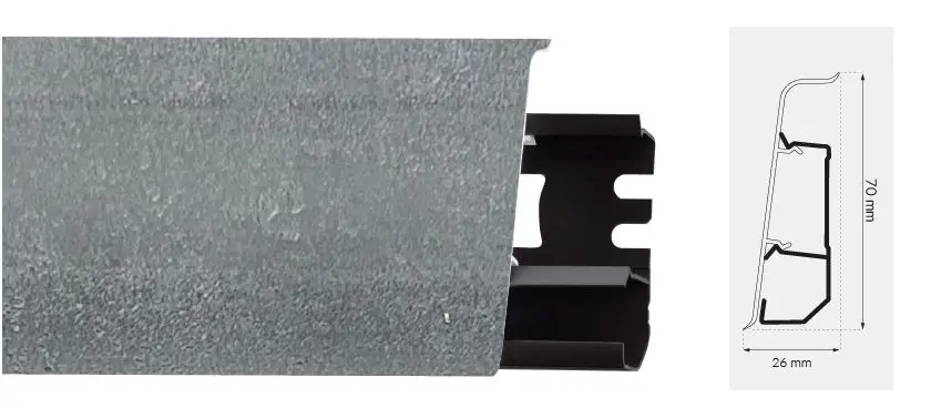 Пластиковый плинтус напольный