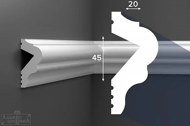 Молдинг Cosca М018 (M18) экополимер 45х20 мм цена