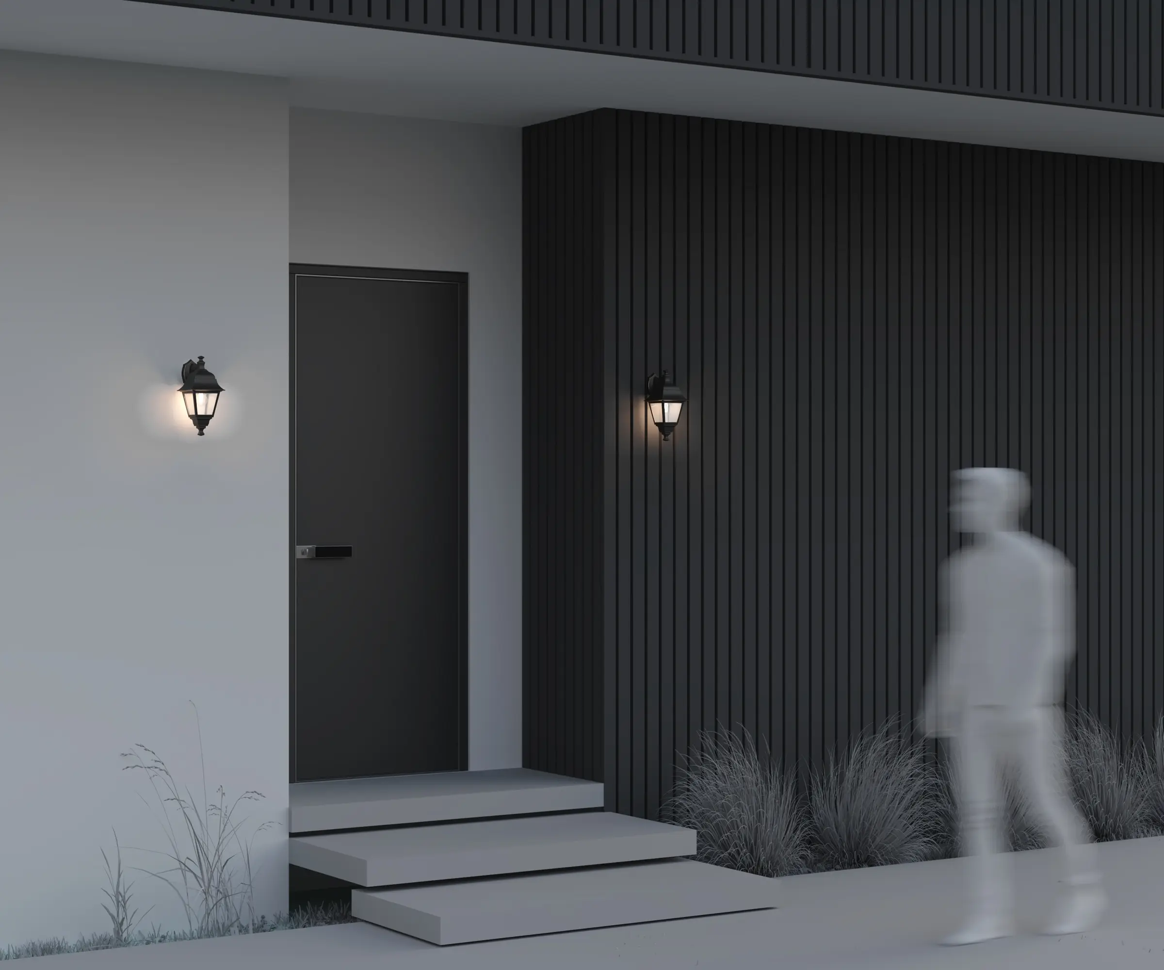 Настенный светильник (бра) Outdoor O003WL-01B