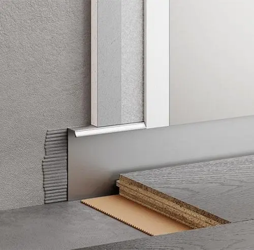 Скрытый плинтус МИНИ 50 мм Серебристый анодированный 16-75-36 цена