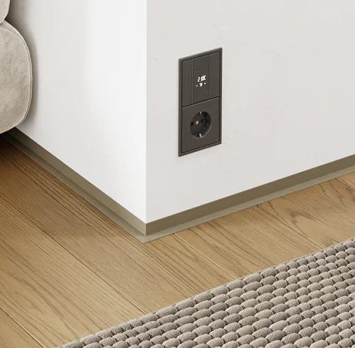 Микроплинтус L образный Перламутрово-бежевый RAL 1035 75-49-61