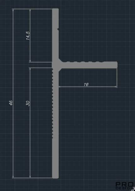 Теневой плинтус скрытого монтажа Pro Design Panel 7208 B Черный Муар купить