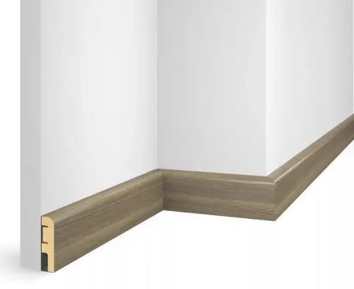 Плинтус МДФ Cosca Nanoflex EP02, Дуб классический, 60х16х2400 мм из экополимера
