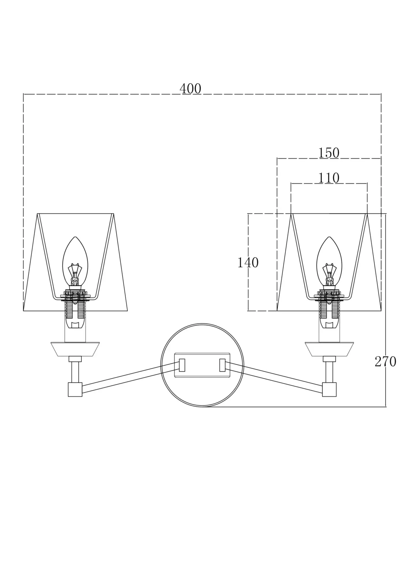 Настенный светильник (бра) Maytoni MOD064WL-02N