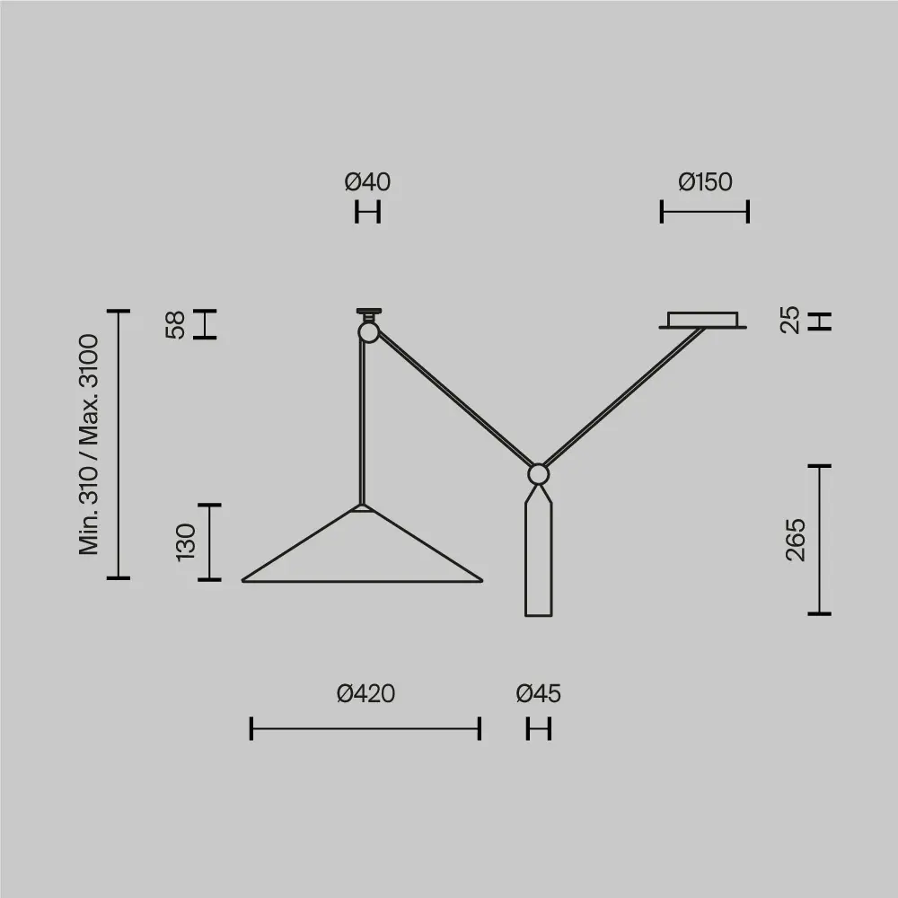 Подвесной светильник Technical P080PL-01W