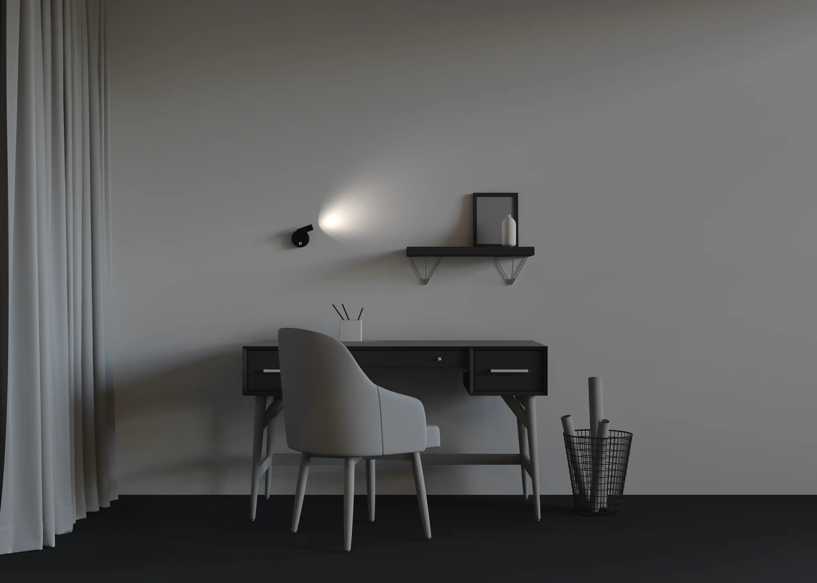 Настенный светильник (бра) Technical C079WL-L3B3K