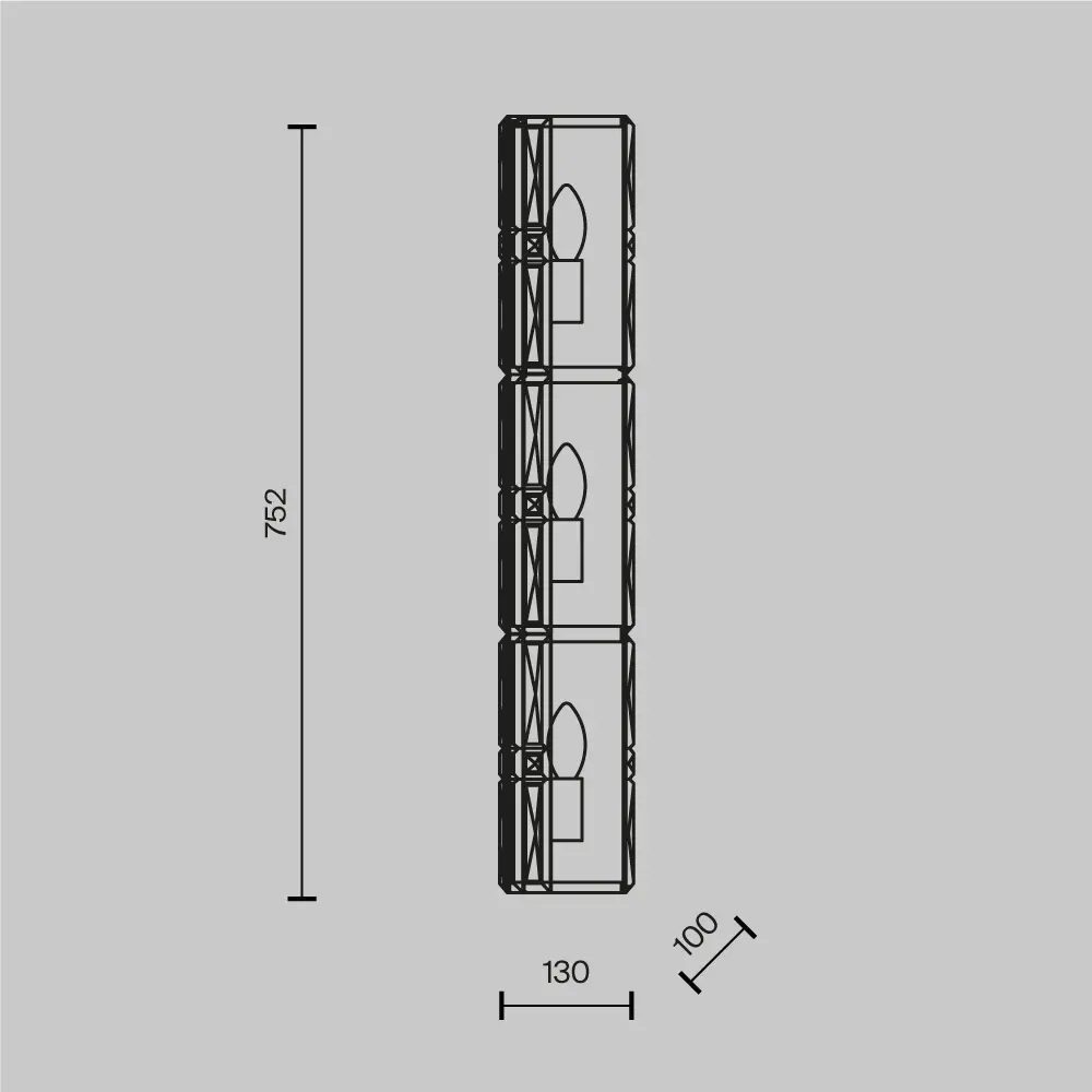 Настенный светильник (бра) Maytoni MOD094WL-03G