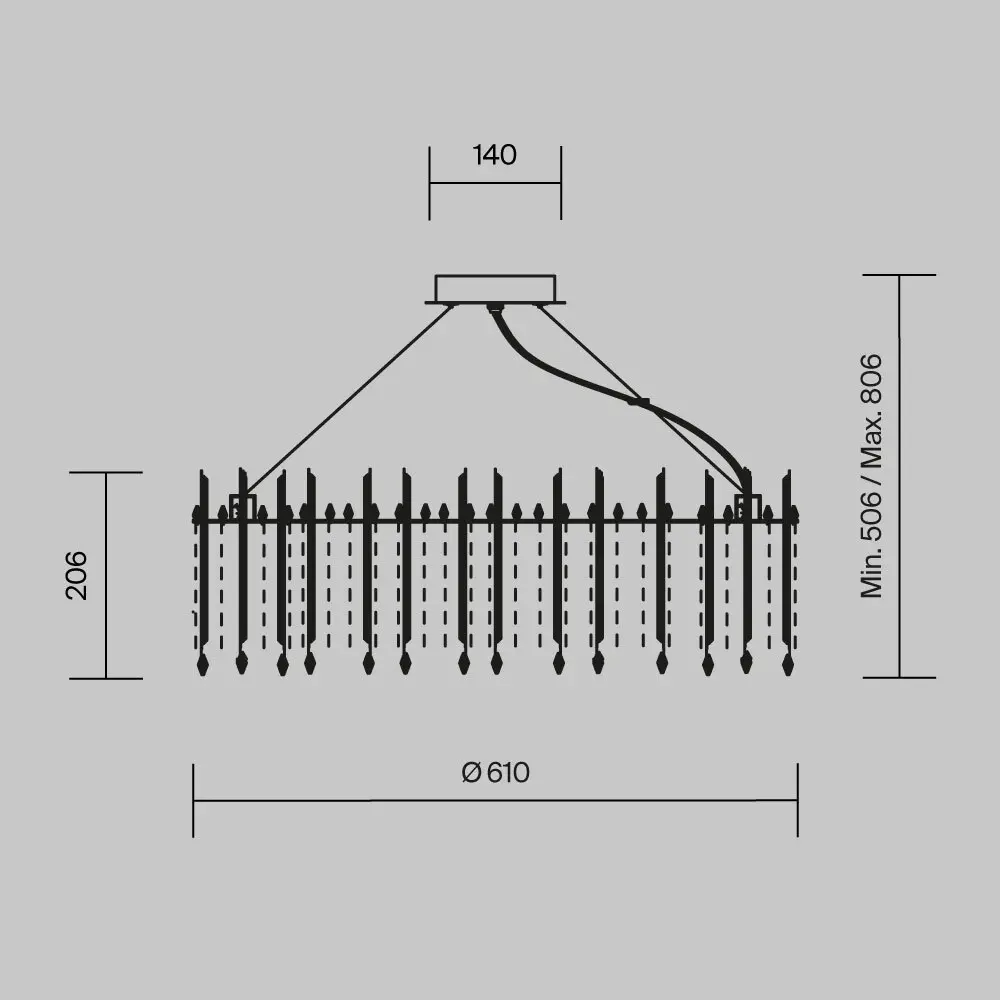 Подвесной светильник Maytoni MOD036PL-12N