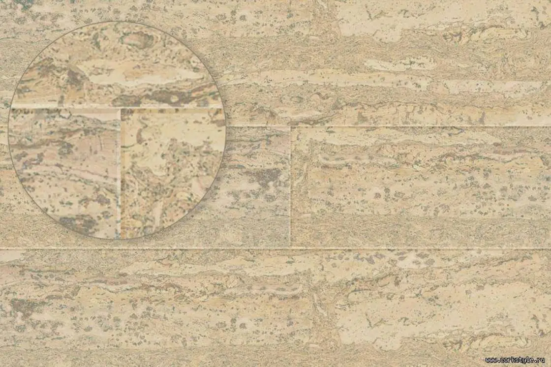 Пробковый пол на замках Comprido Vanilla плюсы