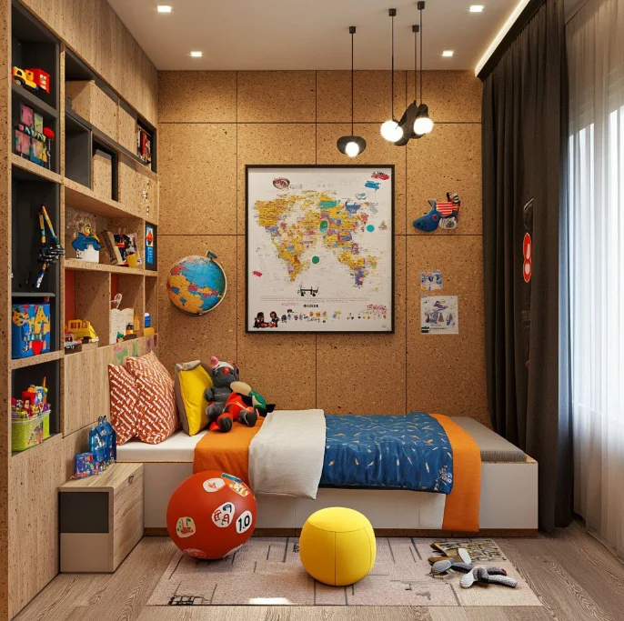 Пробковые покрытия для стен снова стали трендом в дизайне