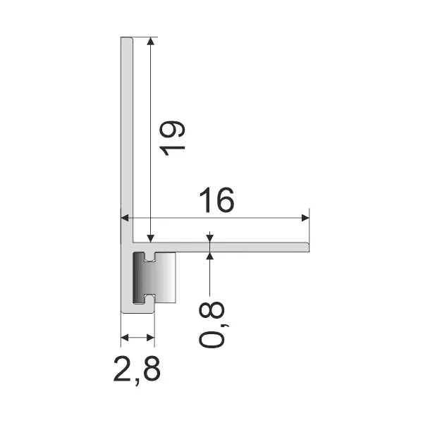 Микроплинтус L образный Коричнево-бежевый RAL 1011 54-65-43