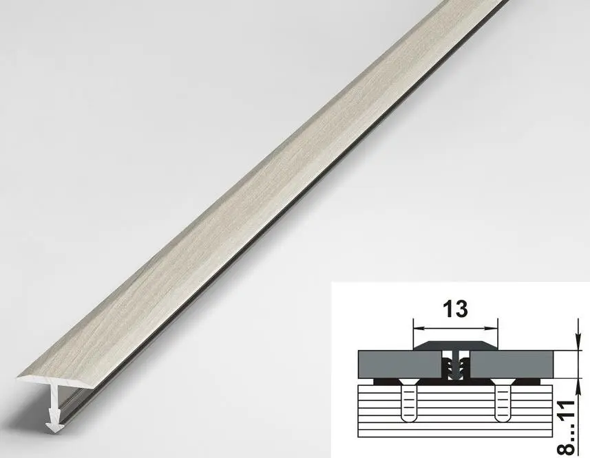 Порог одноуровневый стыкоперекрывающий Лука ПС-09 052 Ель дымчатая