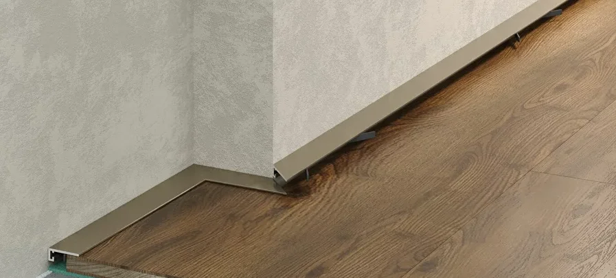 Микроплинтус Laconistiq MICRO 11 MINI Шампань анодированный