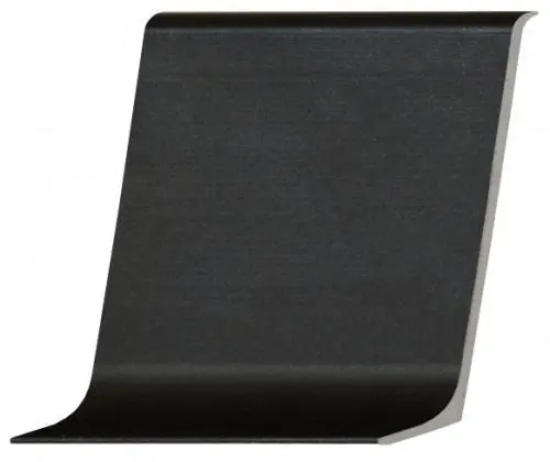 Плинтус алюминиевый самоклеящийся 80 мм Черный купить