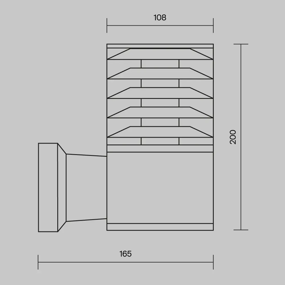 Настенный светильник (бра) Outdoor O576WL-01GR