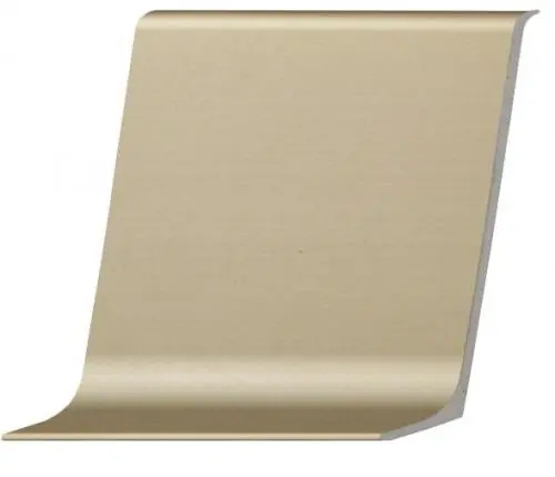 Плинтус алюминиевый самоклеящийся 80 мм Шампань купить