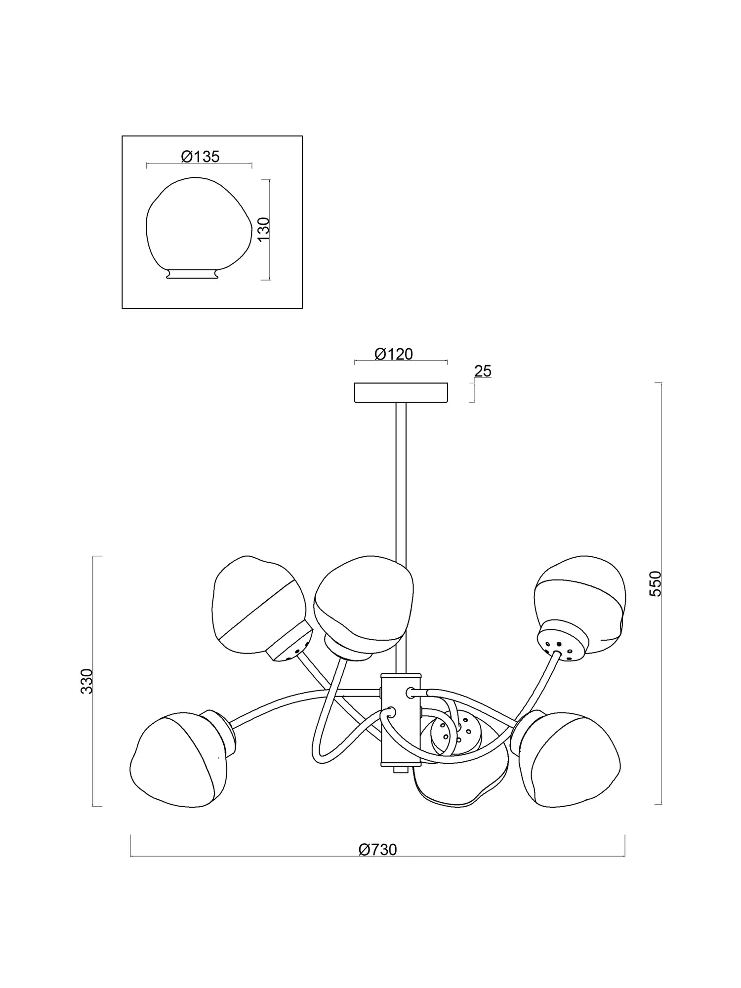 Люстра Freya FR8017PL-06MG