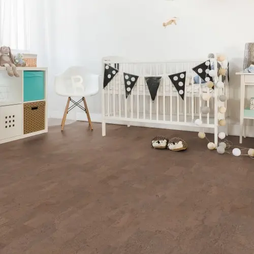 6 мм клеевой пробковый пол WICANDERS AJ2R002 Identity Tea в интерьере