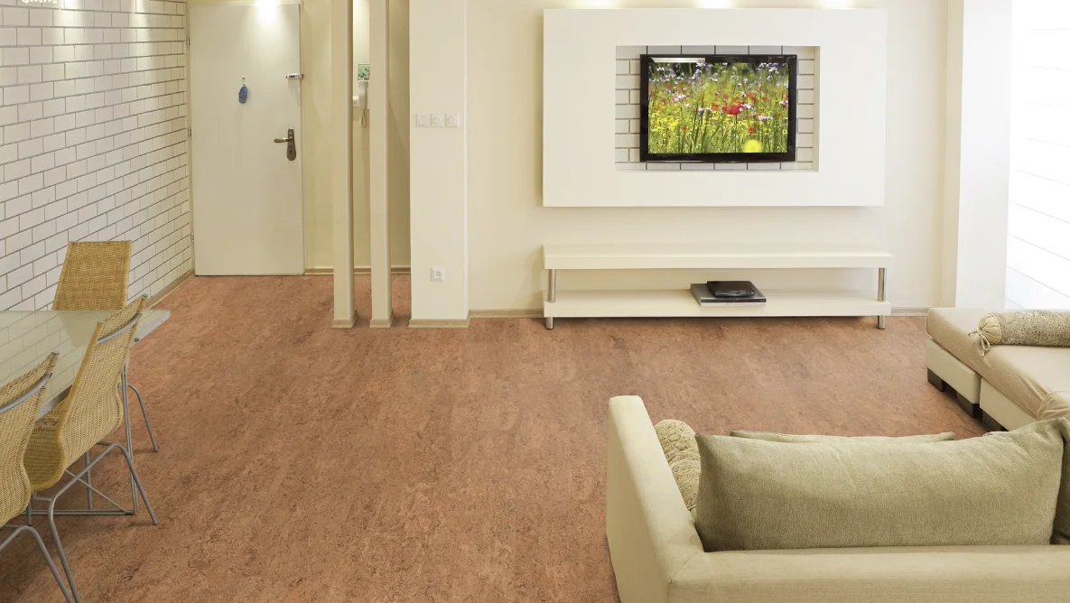 6 мм клеевой пробковый пол WICANDERS AJAJ004 Originals Symphony с фаской в интерьере