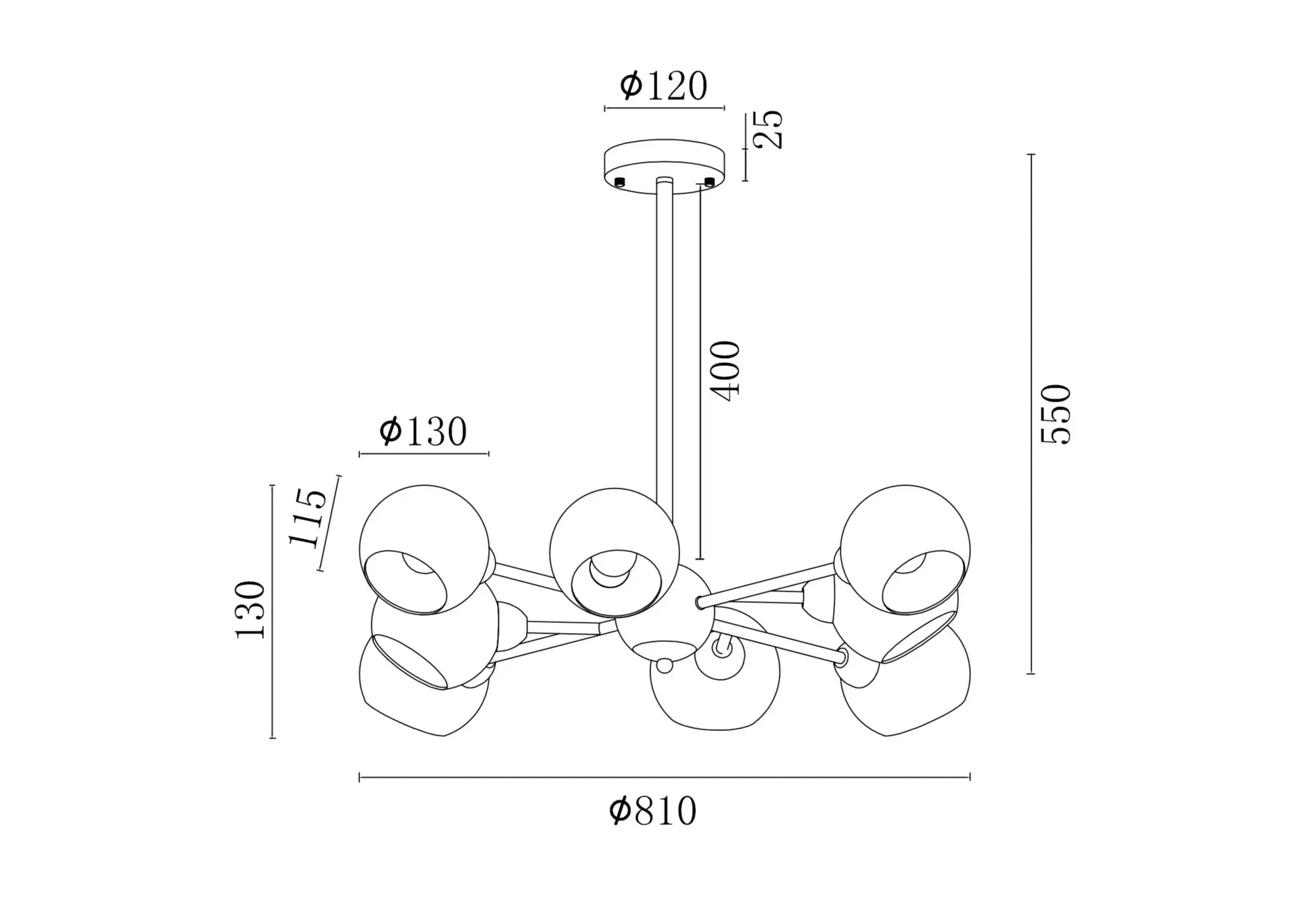 Люстра Freya FR5121PL-08G
