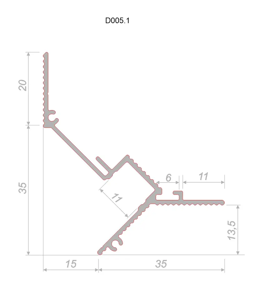 Потолочный профиль Decaro D005 черный цена