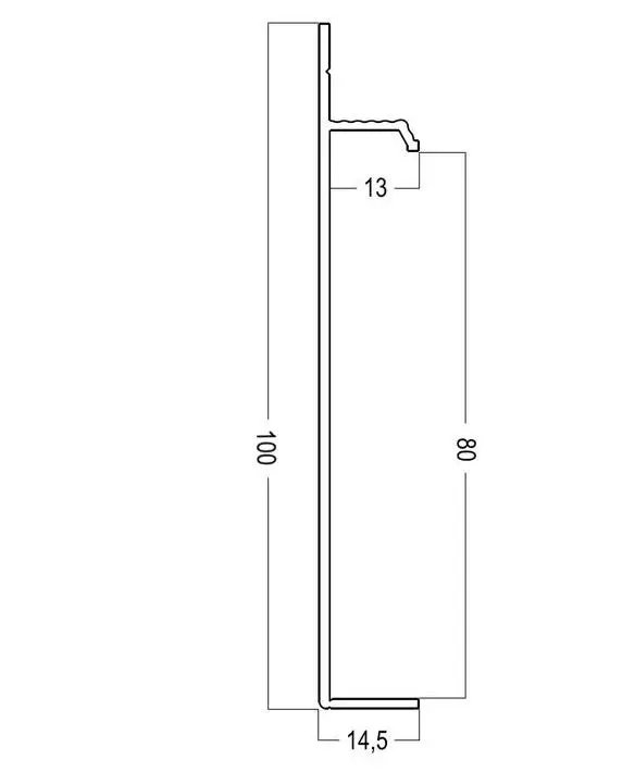 Скрытый плинтус Pro Design UNIVERSAL 235 B Черный муар купить