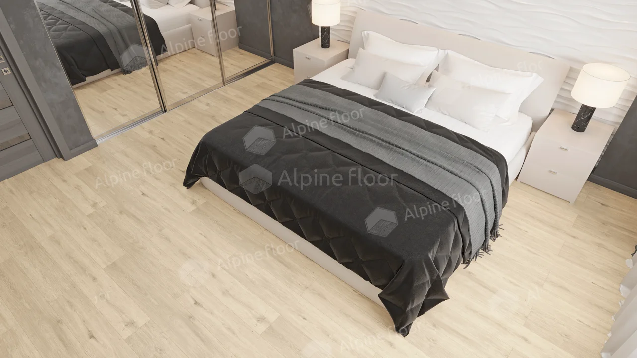 Ламинат SPC Alpine Floor Classic Light Дуб Ваниль ECO 106-22 MC для ванной комнаты