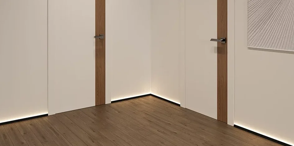 Микроплинтус Laconistiq Light черный анодированный