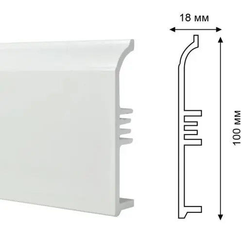 Дешевый Плинтус из вспененного ПВХ DurableSmart 100А купить