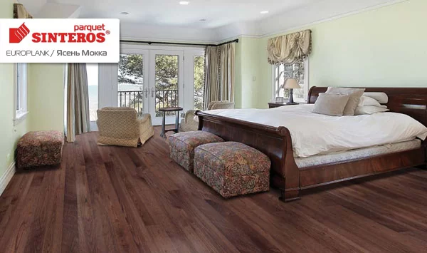 Паркетная доска Sinteros Коллекция EUROPLANK Ясень Mокко купить недорого