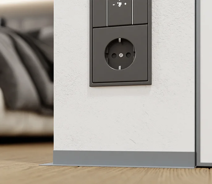 Микроплинтус L образный Серый Телегрей 1 RAL 7045 32-06-77