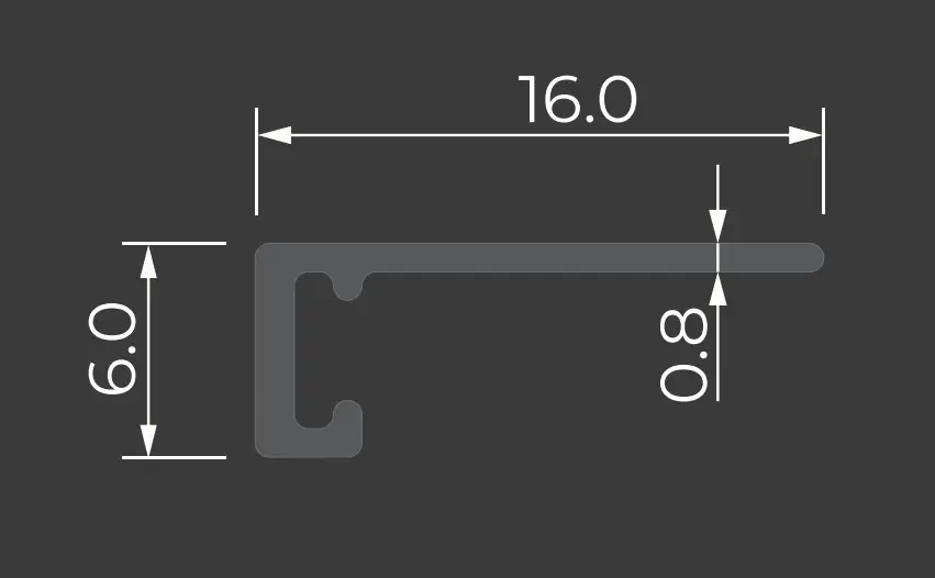 Микроплинтус щелевой для пола Лайн Ликорн С-05.25.2 серебристый