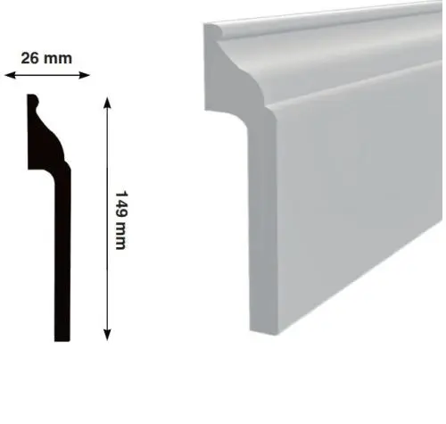 Плинтус из полистирола напольный цена