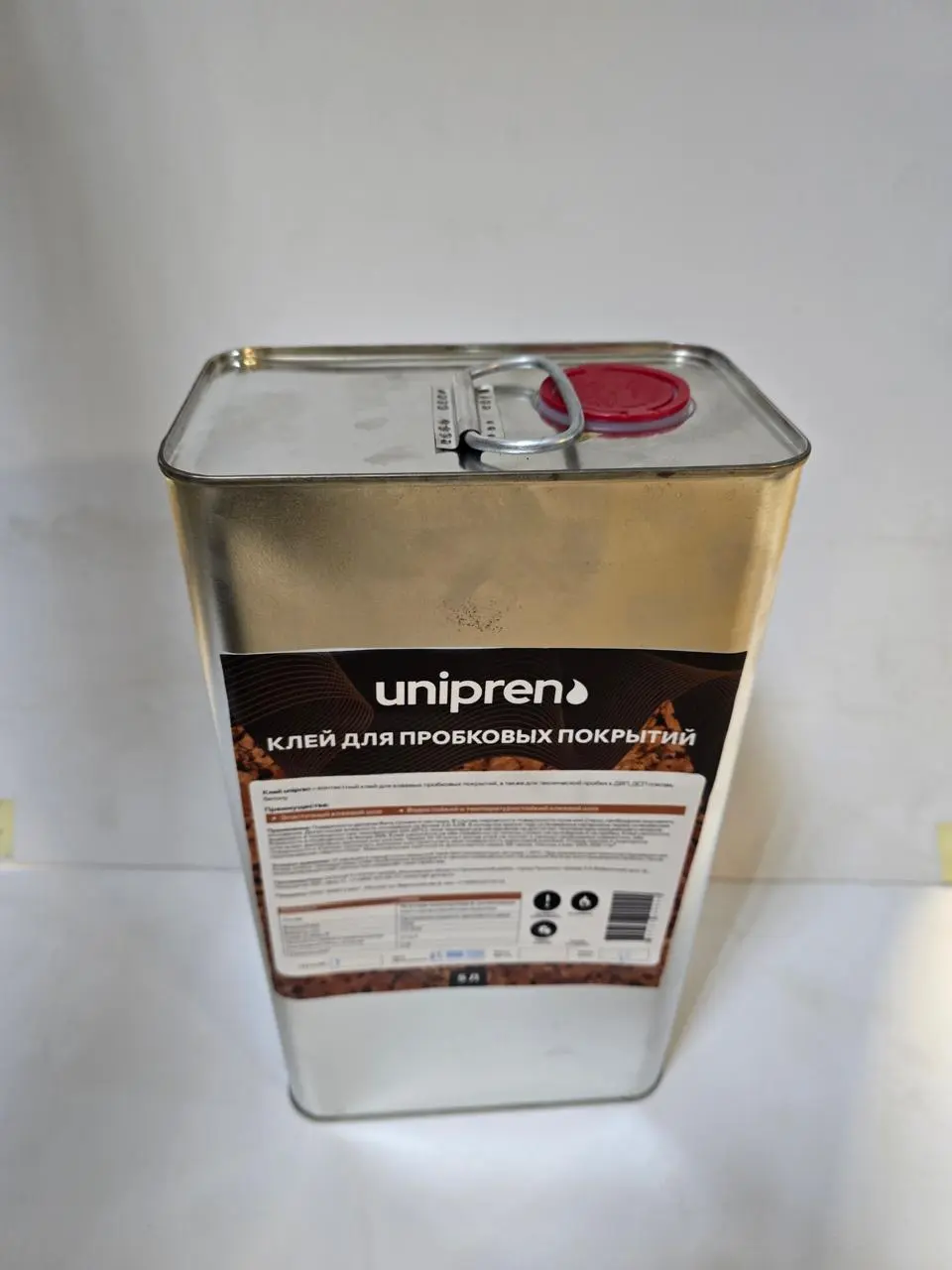 Контактный клей для пробковых покрытий Unipren 5 л недорого