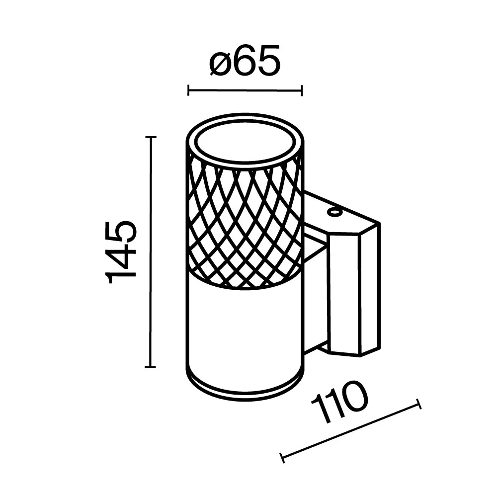 Настенный светильник (бра) Outdoor O583WL-01B