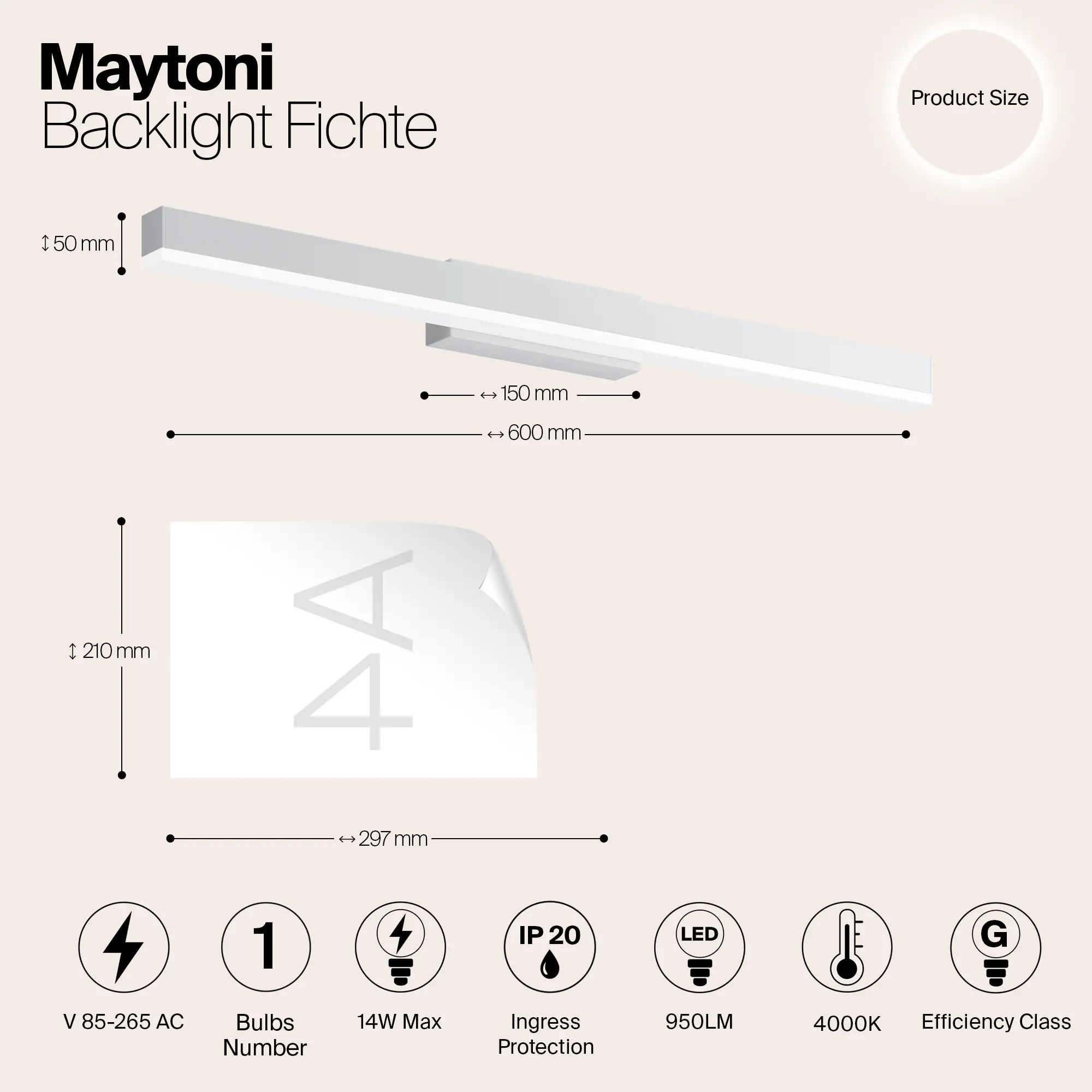 Подсветка Maytoni MIR012WL-L14W4K
