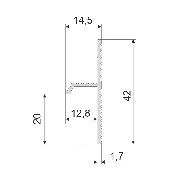 Теневой профиль напольный 20 мм окрашивание муар в любой цвет 98-69-20 купить