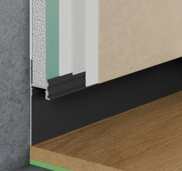 Скрытый плинтус под рассеиватель Pro Design 7209 B черный муар RAL 9005 купить